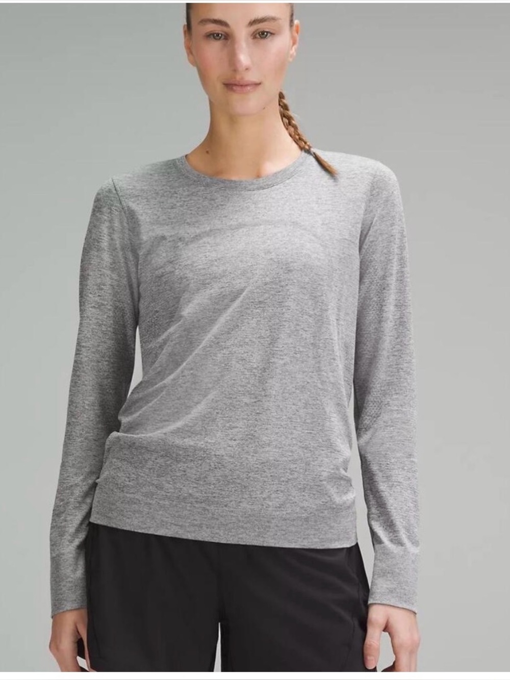 Lululemon gray relaxed swiftly long sleeve 6